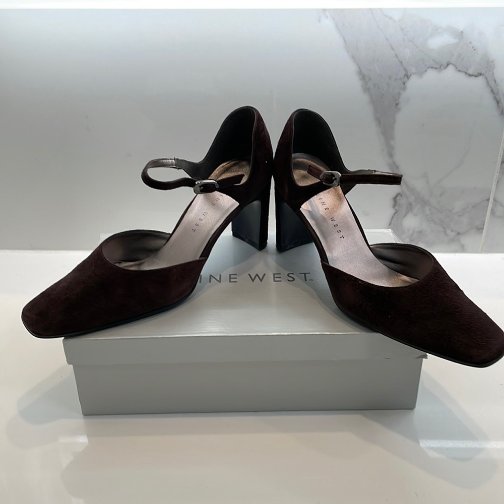Nine West N-Saffron - Brown Suede Heel Size 8